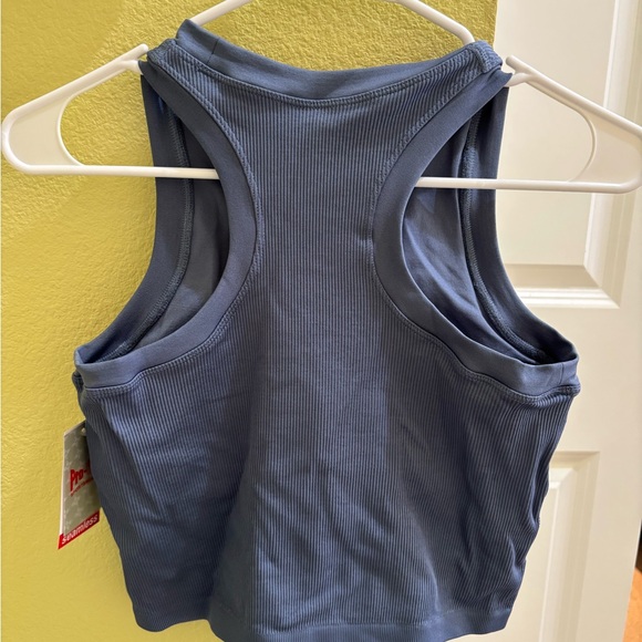 Blue Ribbed Tank Top - Picture 3 of 3